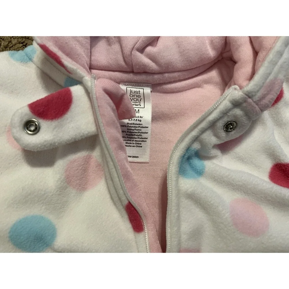 Carter's Girls Just‎ One You Pram Jumpsuit W/ Feet Size: 6 months